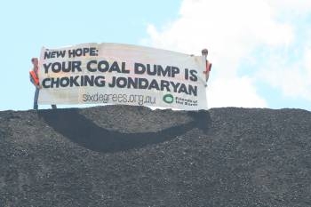 Samuel Robb and Bradley Smith on the coal dump